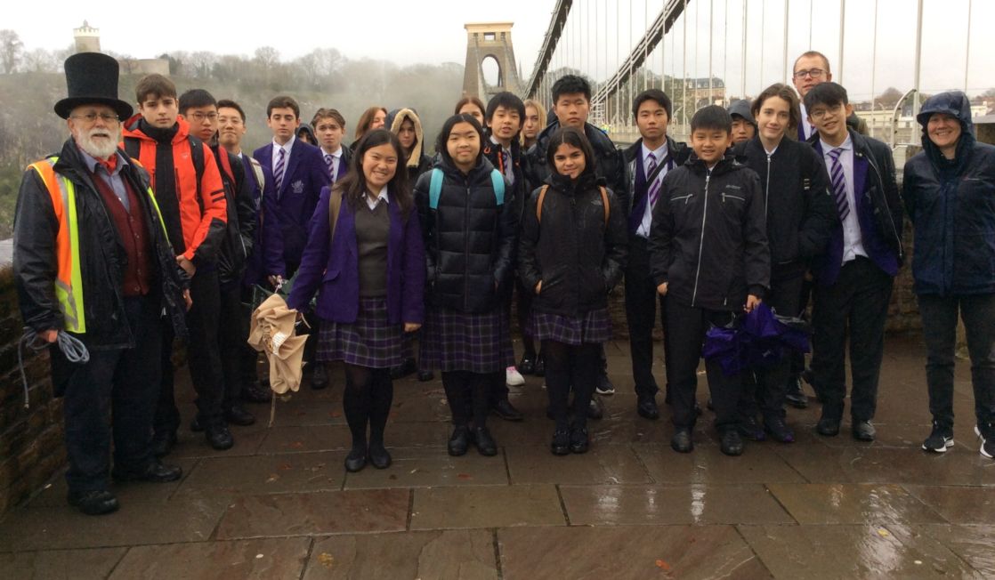 group of wycliffe students on a trip