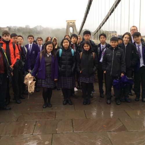group of wycliffe students on a trip