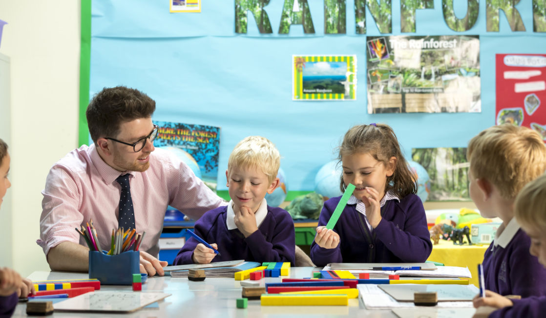 wycliffe nursery kids and teacher learning in class