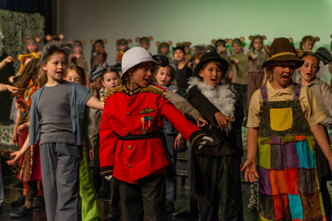 wycliffe kids singing and acting in a play