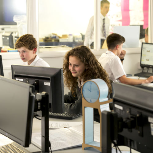 wycliffe college students in the computer lab