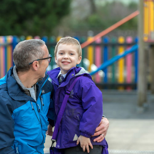 wycliffe kid and parent in the playground