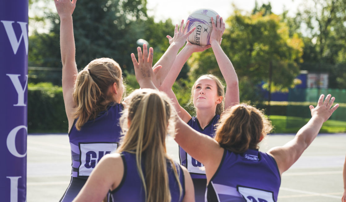 wycliffe netball team playing