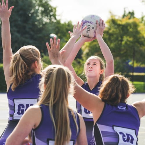 wycliffe netball team playing