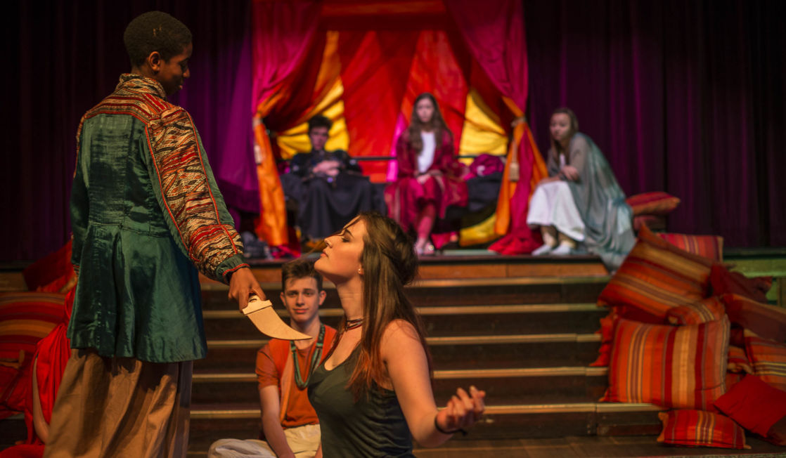 wycliffe pupils acting in a play