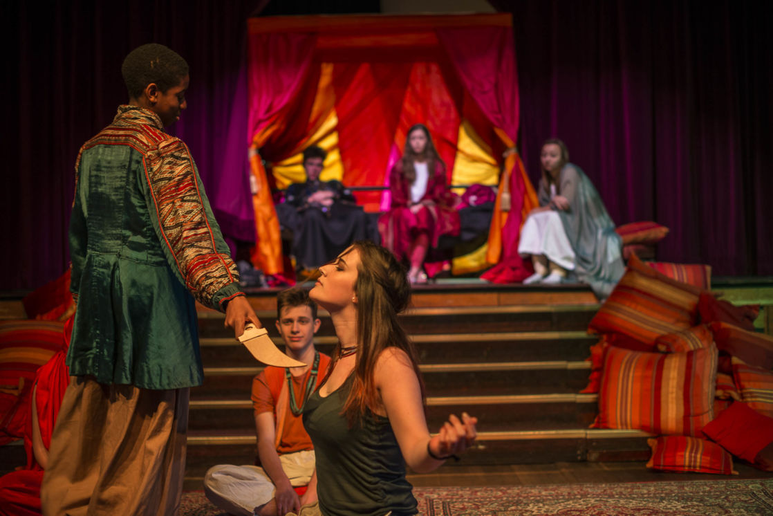 wycliffe pupils acting in a play