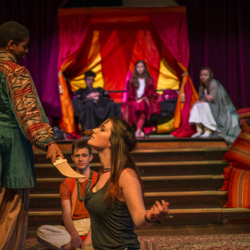 wycliffe pupils acting in a play