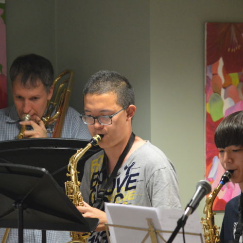 wycliffe senior students playing wind instruments