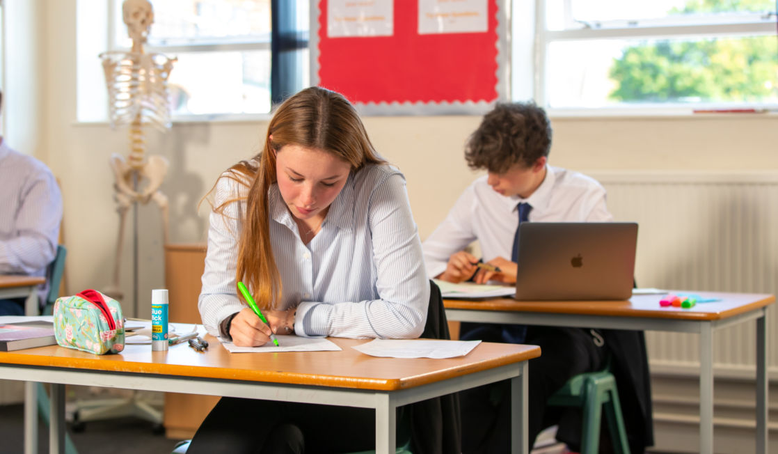 wycliffe pupils studying in class