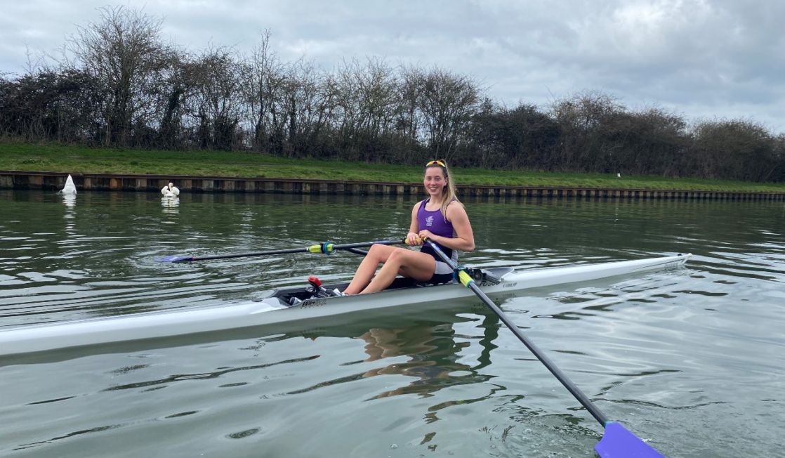 grace from wycliffe college competing in junior rowing trials