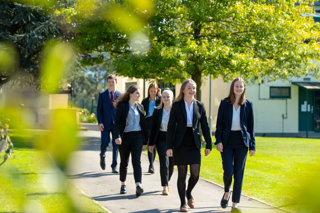 Wycliffe students walking on campus