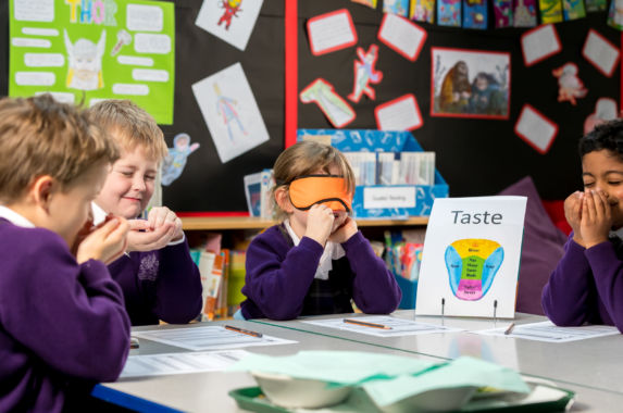 wycliffe nursery pupils learning about senses in class