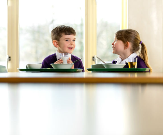 pair of wycliffe kids having breakfast