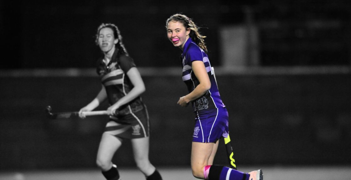 highlighted image of wycliffe girl playing hockey