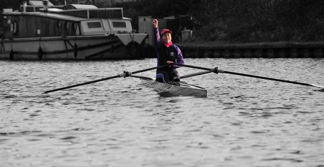 highlighted image of wycliffe girl rowing in a lake