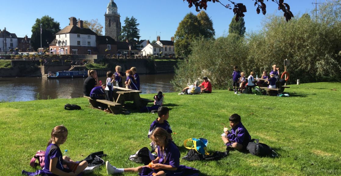 wycliffe pupils spending time outdoors