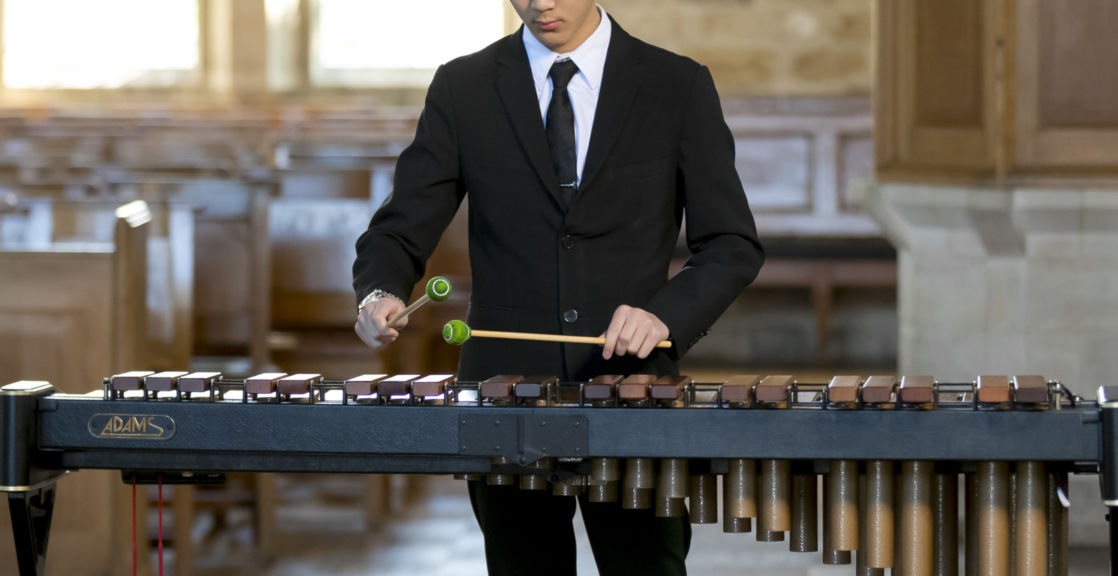 wycliffe student playing an instrument