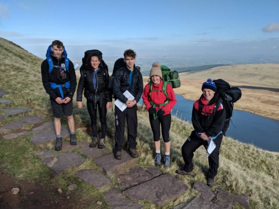 Wycliffe pupils on a trip next to a river