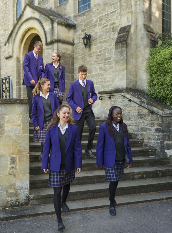 wycliffe pupils walking down stairs