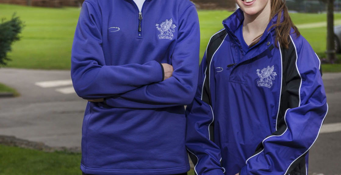 wycliffe pupils wearing the sports uniform