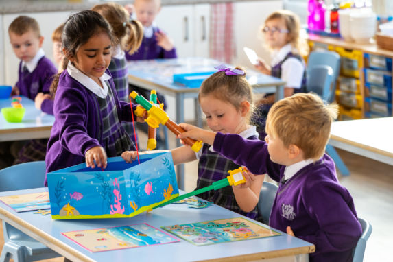 Nursery children playing