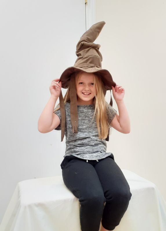 wycliffe pupil using witch hat