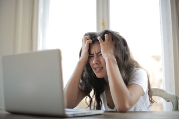 girl going through exam stress