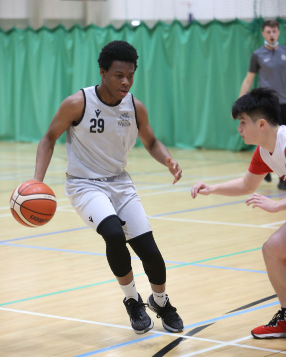 Wycliffe student playing basketball