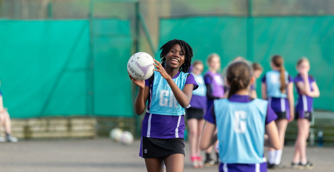 Wycliffe girl playing netball
