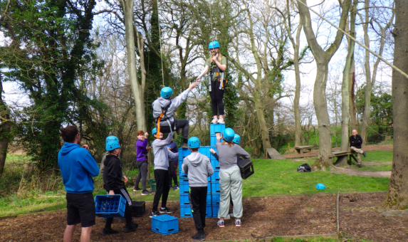 Wycliffe students performing outdoor activities