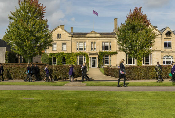 Wycliffe students walking on campus