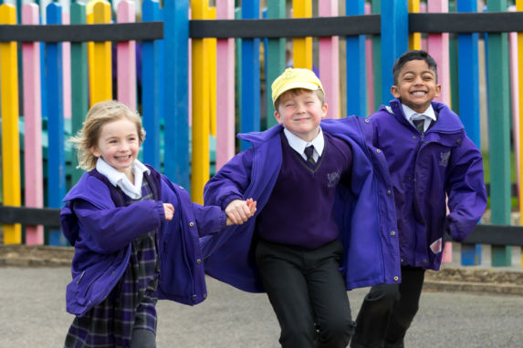 wycliffe nursery kids running in the playground